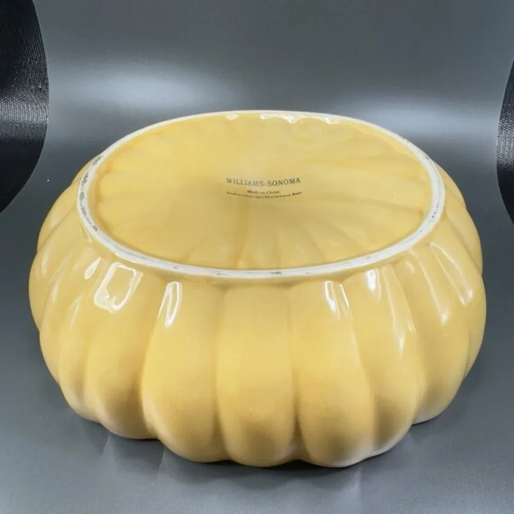 Williams Sonoma Large Pumpkin Canister Jar Container Cookie Jar Covered Dish VTG